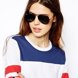 Ray-Ban Black Aviator Sunglasses (Large)